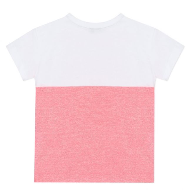 Girls Neon Pink Tiger Mix S/s T Shirt