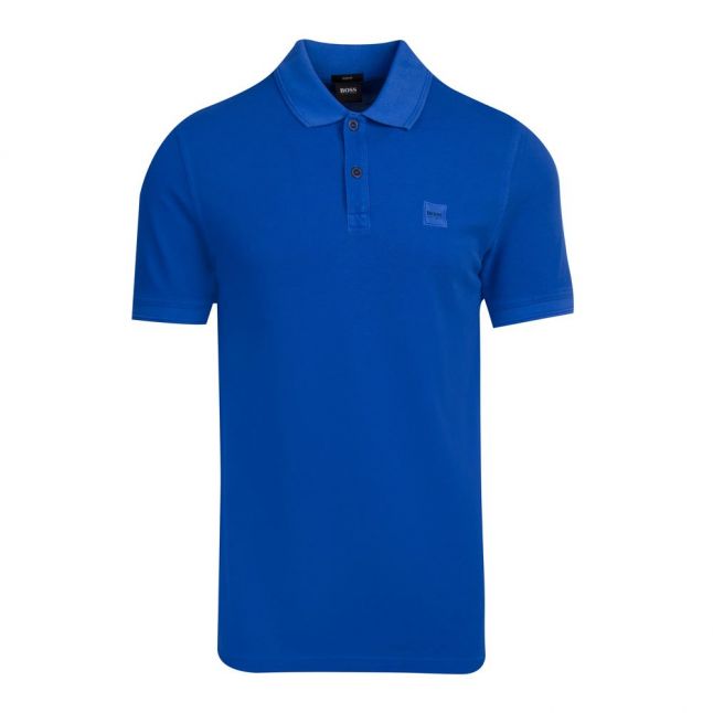 Casual Mens Bright Blue Prime Slim Fit S/s Polo Shirt