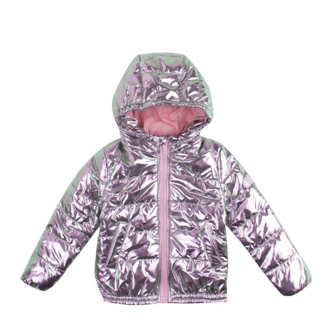 Junior Metallic Pink Ganoa Metallic Padded Jacket