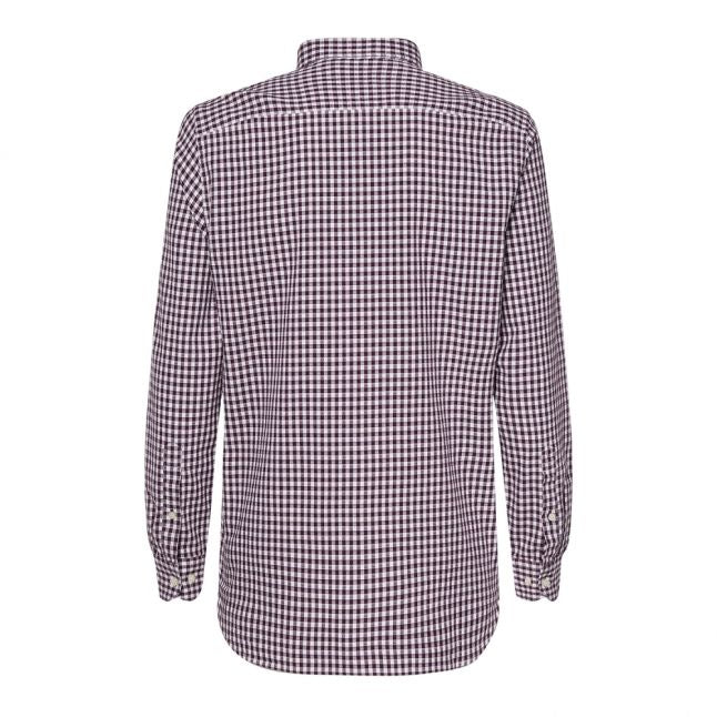 Mens Purple/White Classic Gingham L/s Shirt