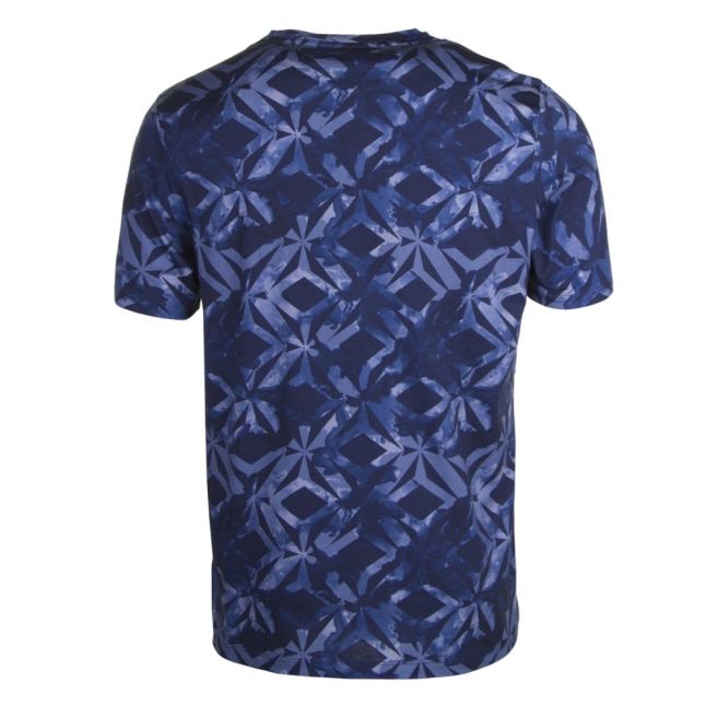 Mens Dark Blue Woof All Over Geo S/s T Shirt