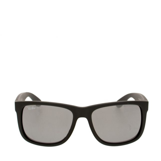 Black/Silver Mirror RB4165 Justin Rubber Sunglasses