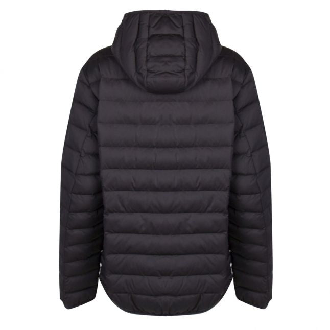 Mens Black Hooded Puffer Jacket