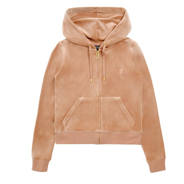 Womens Café au Lait Robertson Gold Zip Hoodie