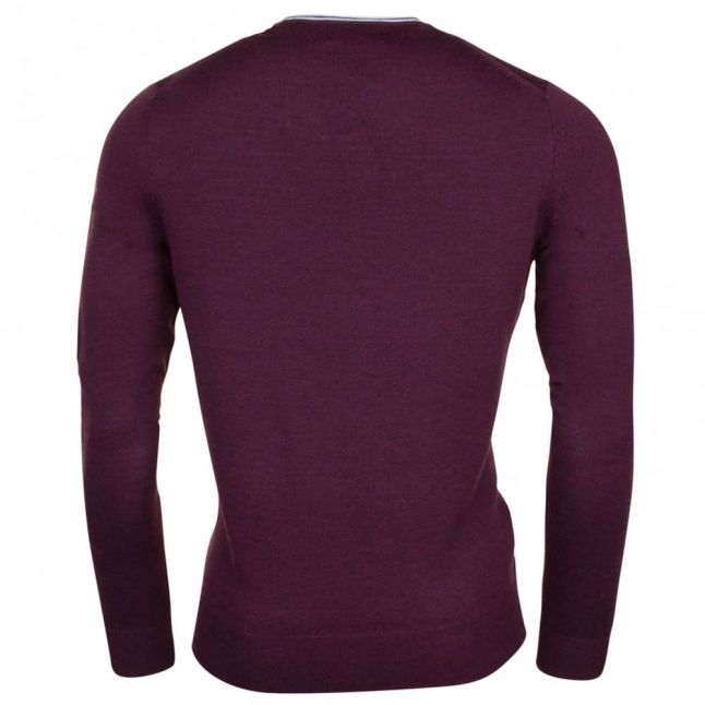 Mens Mahogany Marl Crew Neck Knitted Jumper