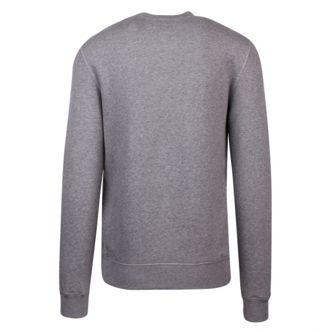 Mens Grey Branded Tab Crew Sweat Top