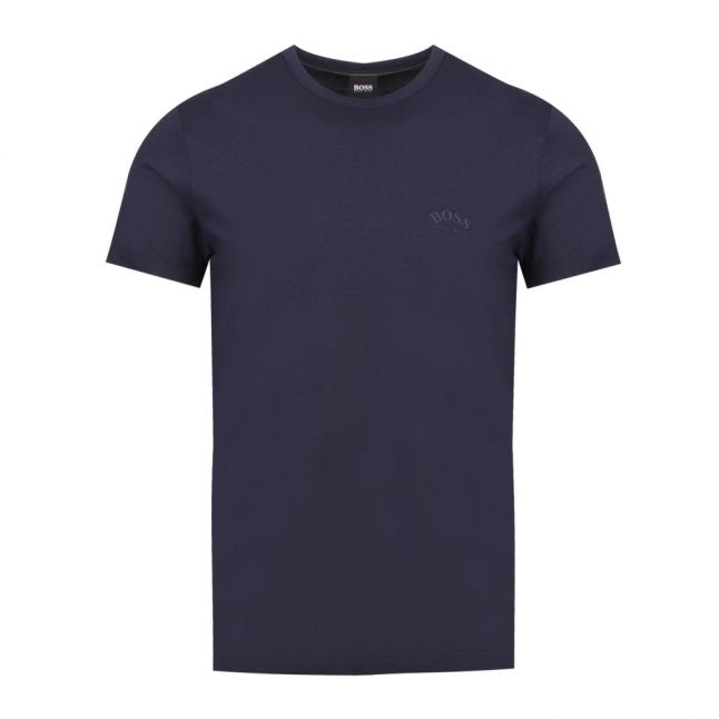 Athleisure Mens Navy Tee Curved S/s T Shirt