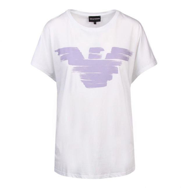 Womens White Painted Eagle S/s T Shirt