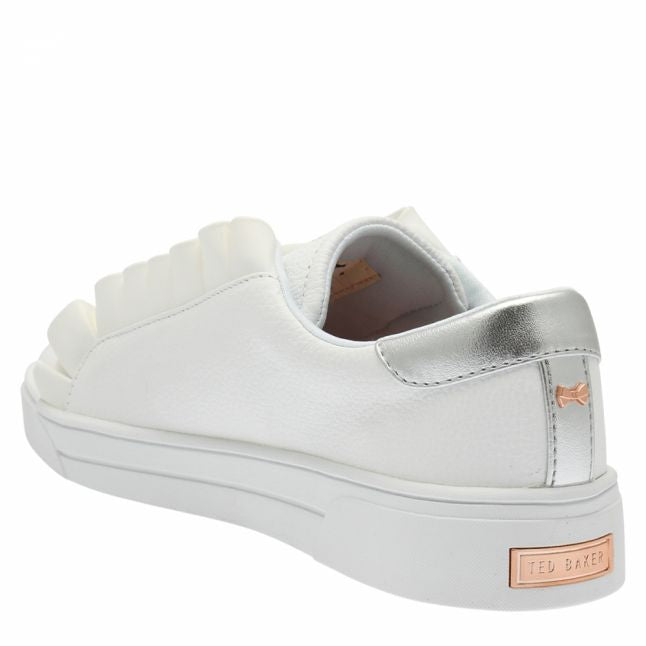 Womens White Astelli Frill Trainers