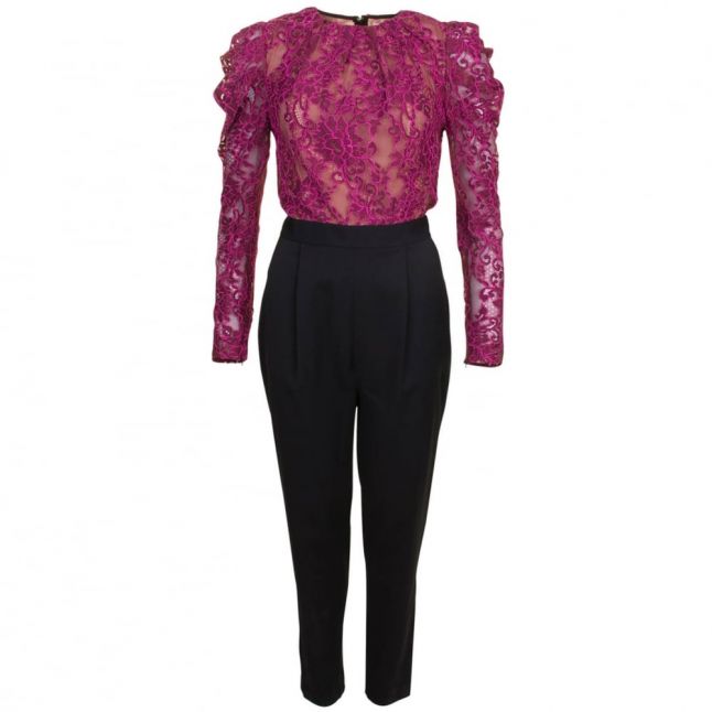 Womens Merlot Lace Jumpsuit