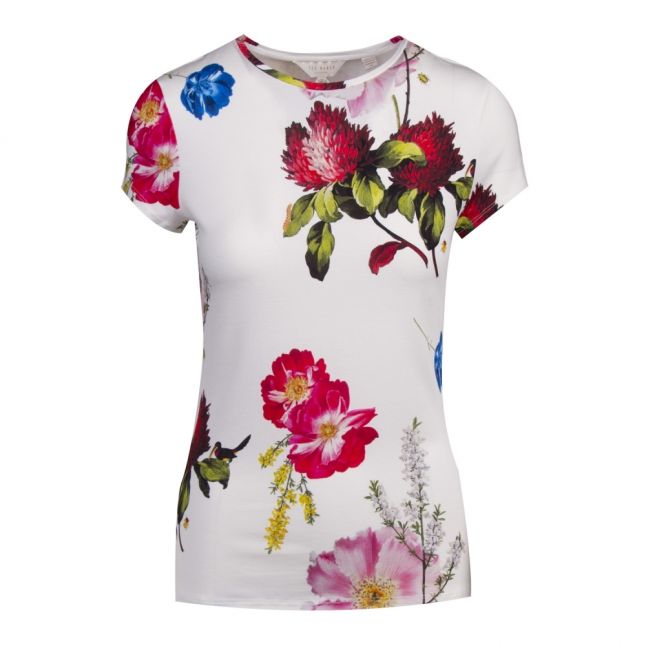 Womens White Dililah Berry Sundae Fitted S/s T Shirt