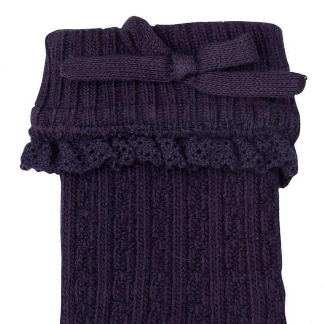 Girls Navy Knitted Socks