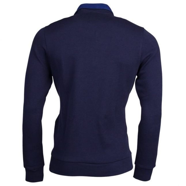 Mens Navy Half Zip Sweat Top