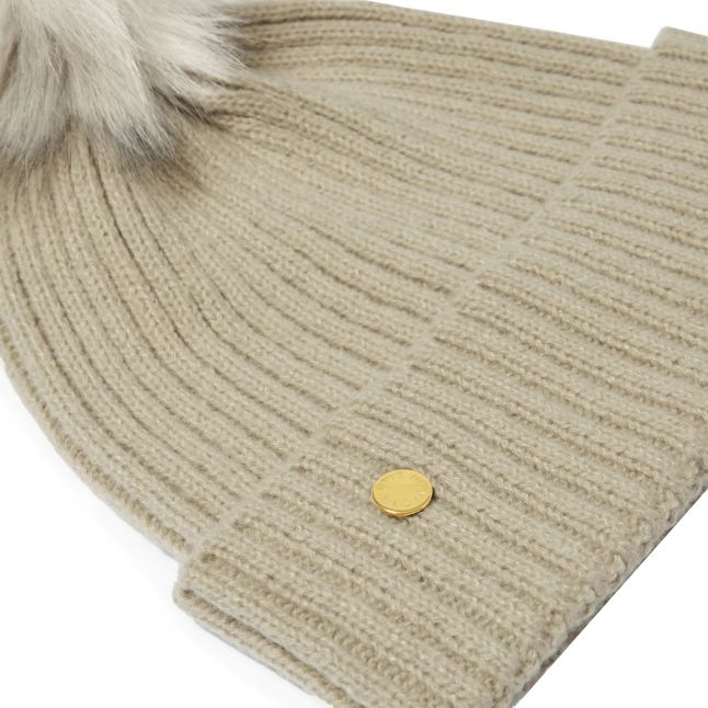 Womens Light Sand Knitted Hat