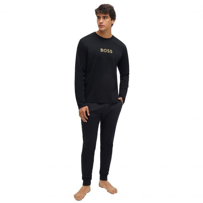 Mens Black Gift Long PJ Set