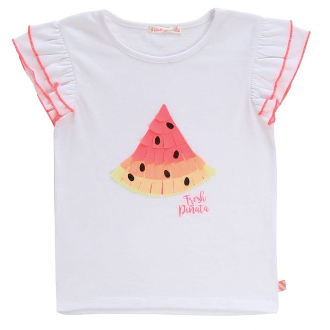 Girls White Watermelon S/s T Shirt