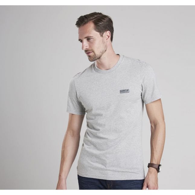 Mens Grey Marl International Small Logo S/s T Shirt