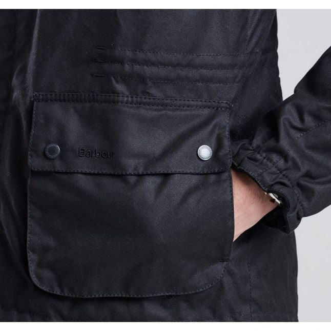 Mens Black Delta Waxed Jacket