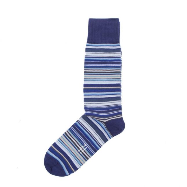 Mens Navy Multi Stripe Socks