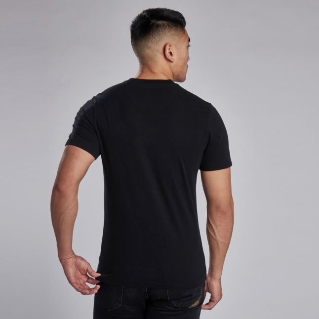 Mens Black Block Logo S/s T Shirt