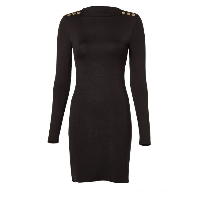 Womens Black Harper Long Sleeve Mini Dress