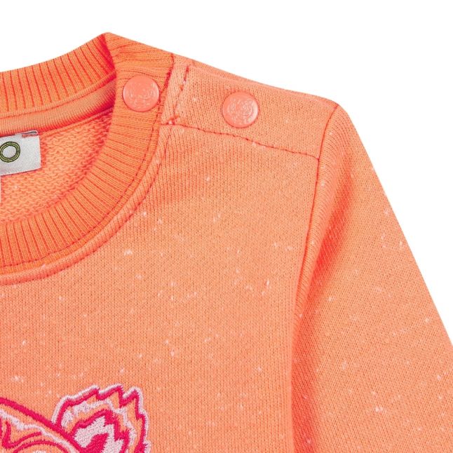 Girls Apricot Flower Tiger Sweat Top