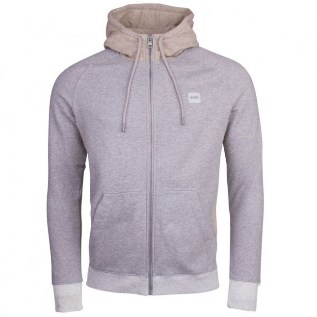 Casual Mens Light Grey Zteen Hooded Sweat Top