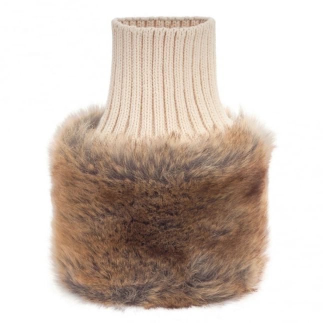 Womens Chinchilla Carton Faux Fur Arm Cuffs