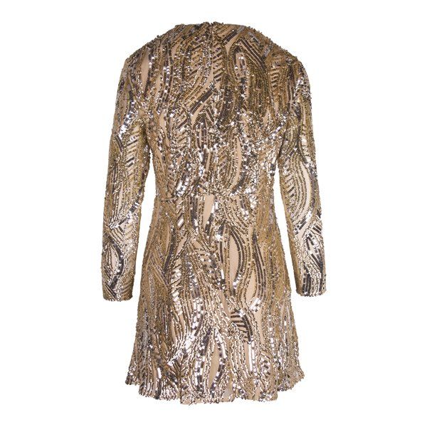 Womens Cement/Gold Deniz Embellished Mini Dress