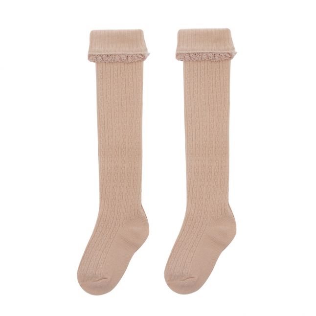 Girls Nude Pink Knee High Socks