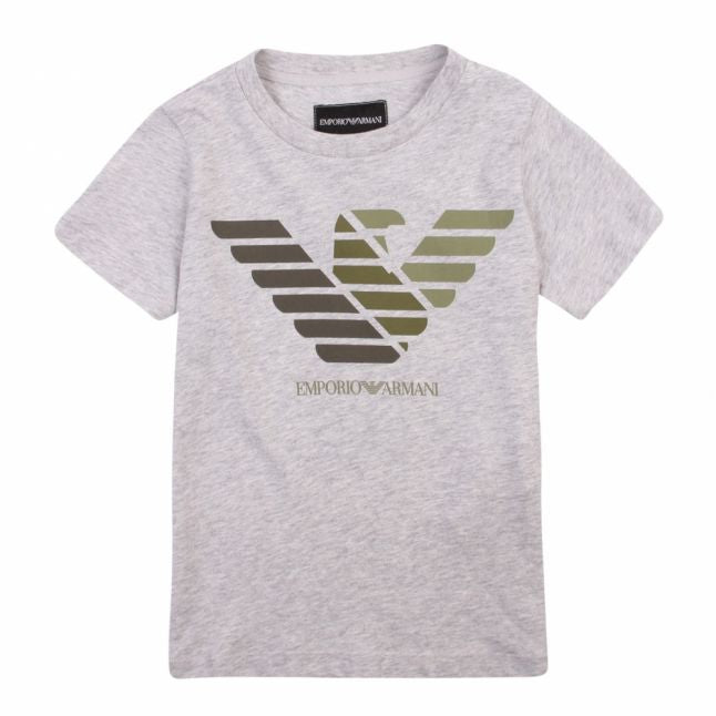 Boys Grey Melange Tri Eagle S/s T Shirt