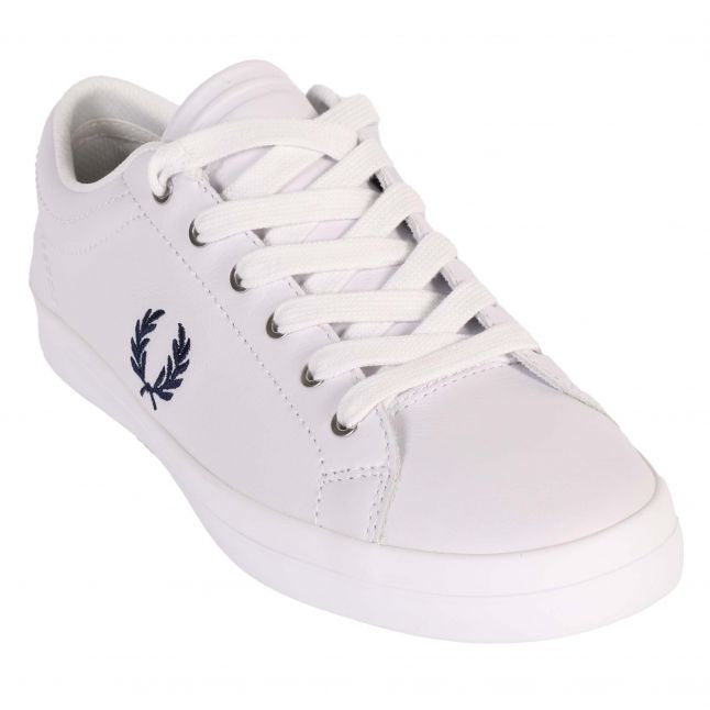 Mens Navy/White Baseline Leather Trainers