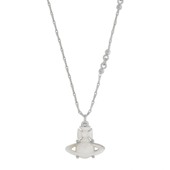 Womens Rhodium/White Yalitza Pendant Necklace