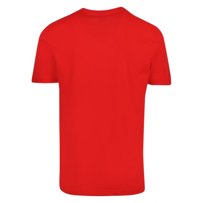 Athleisure Mens Bright Red Tee 1 Curved Logo S/s T Shirt