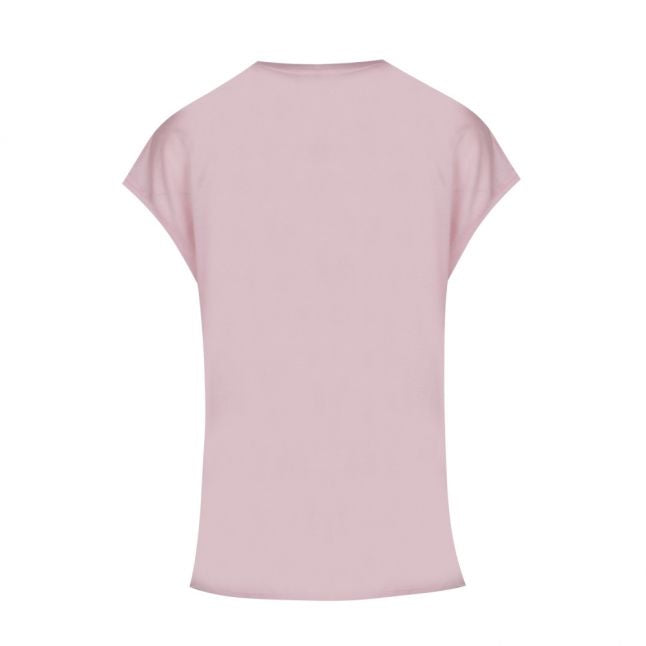 Womens Light Pink Santula Woven Front S/s T Shirt