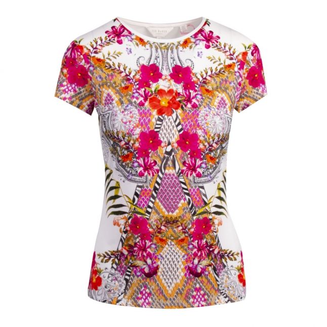 Womens Ivory Mileeyy Samba Fitted S/s T Shirt