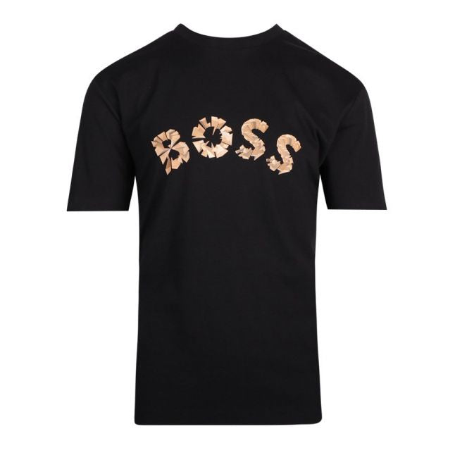 Mens Black Teego 1 Printed Logo S/s T Shirt