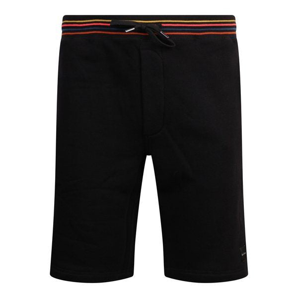 Mens Black Artist Rib Lounge Shorts