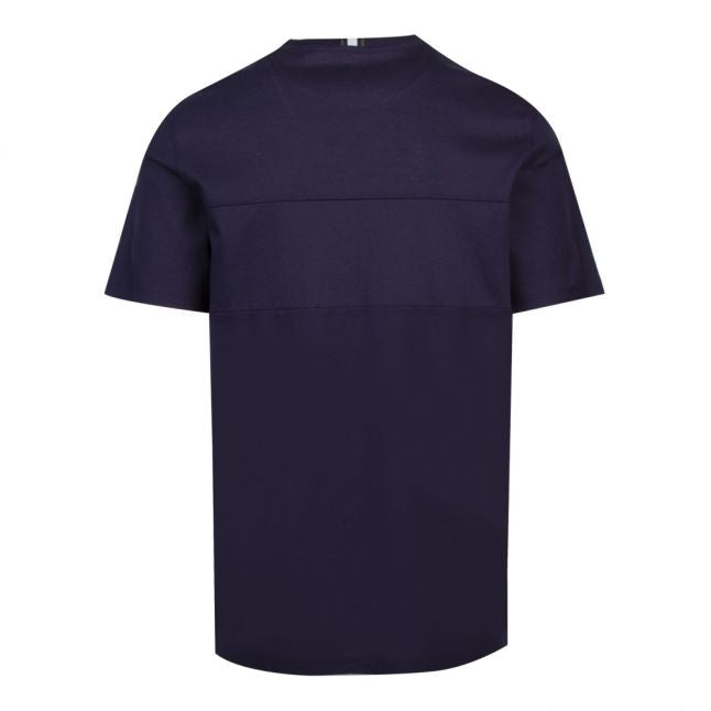 Mens Navy Helter Panelled S/s T Shirt