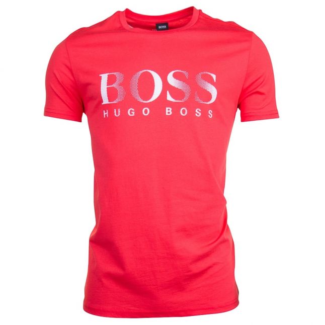 Boss Mens Bright Red Logo S/s Tee Shirt