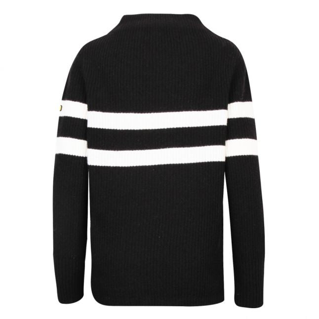 Womens Black Quayle Stripe Knitted Jumper