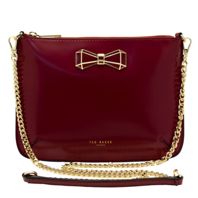 Womens Oxblood Gretaa Geometric Bow Cross Body Bag