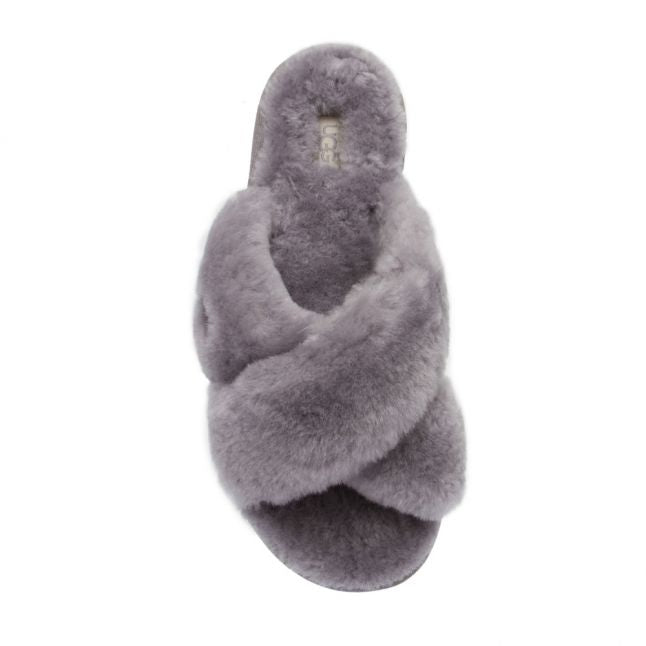 Womens Soft Amethyst Fuzzette Slide Slippers