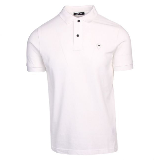 Mens White Small Logo S/s Polo Shirt