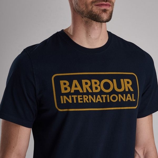 Mens Navy Essential Large Logo S/s T Shirt