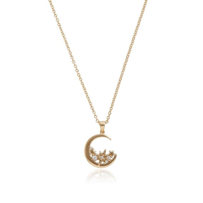 Womens Gold Celestial Necklace