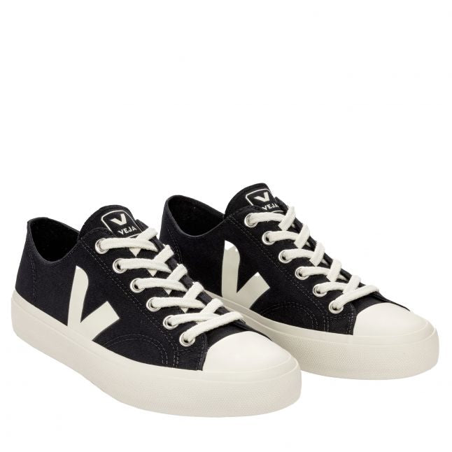 Womens	Black Pierre Wata II Low Canvas Trainers