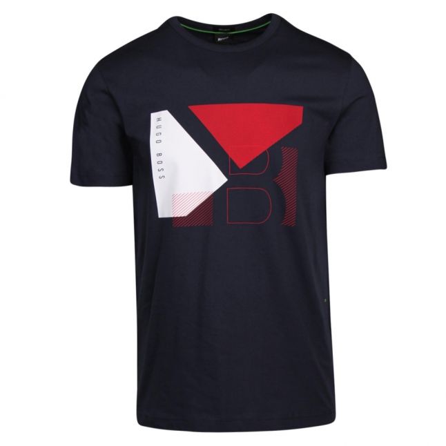 Athleisure Mens Navy Tee 2 Graphic Logo S/s T Shirt