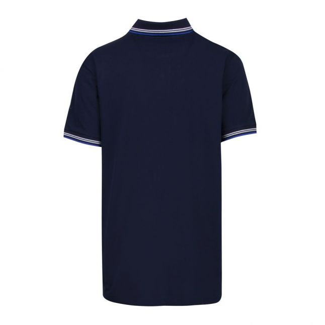 Athleisure Mens Dark Blue Paul Curved Slim Fit S/s Polo Shirt