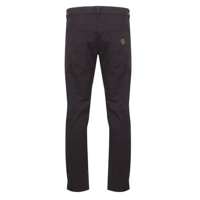 Mens Black Five Pocket Slim Fit Pants